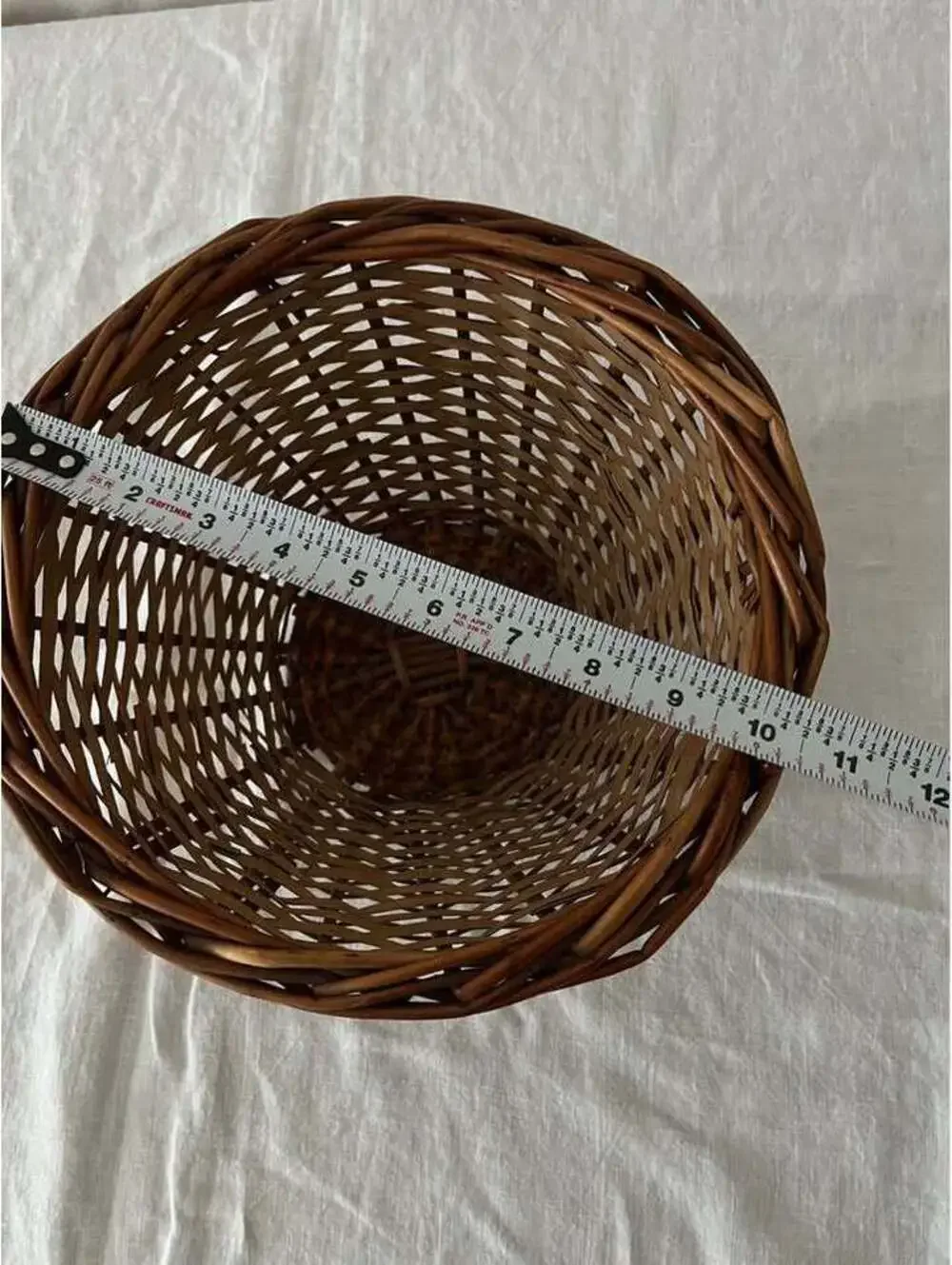 Vintage handmade wicker basket